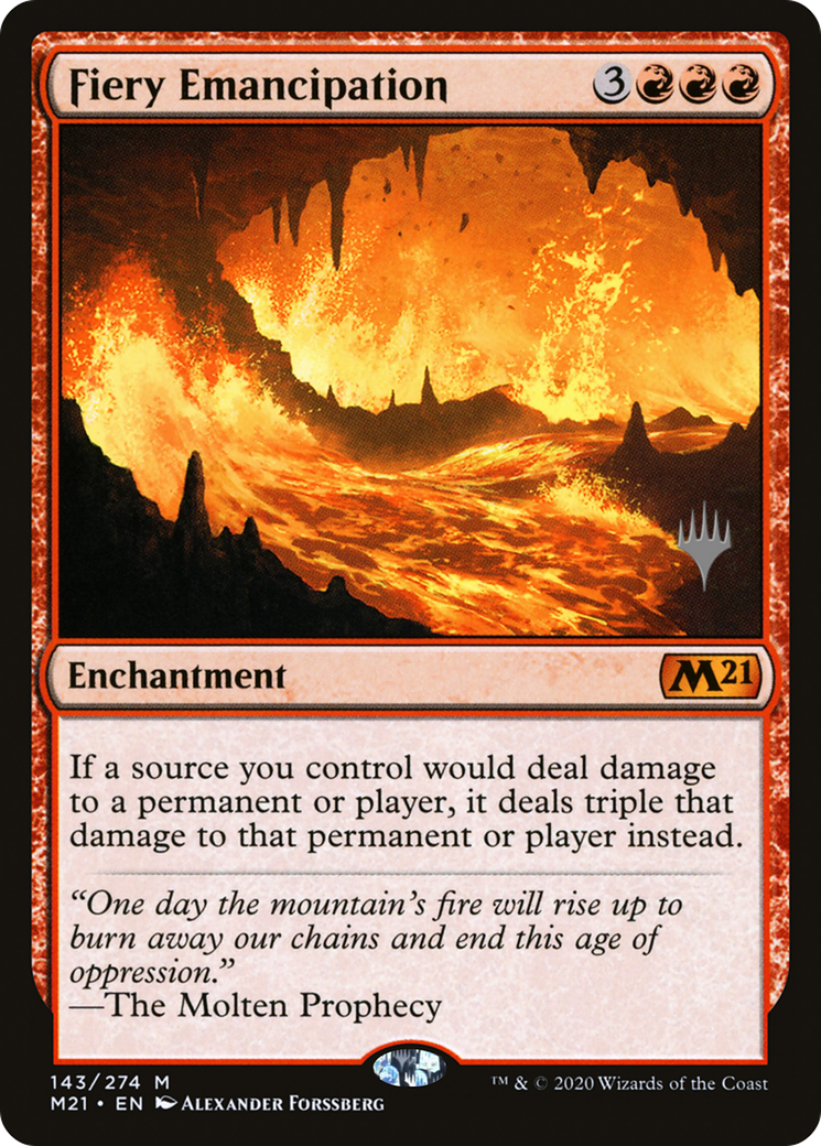 Fiery Emancipation (PPM21-143) - Core Set 2021 Promos Foil