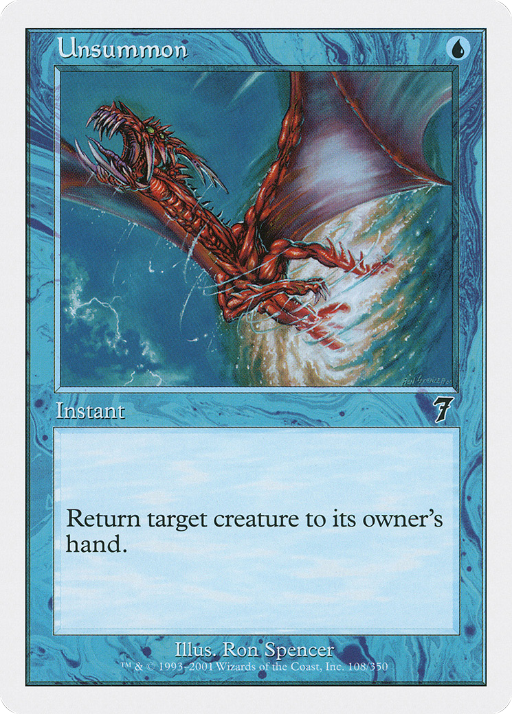 Unsummon (7ED-108) - 7th Edition Foil