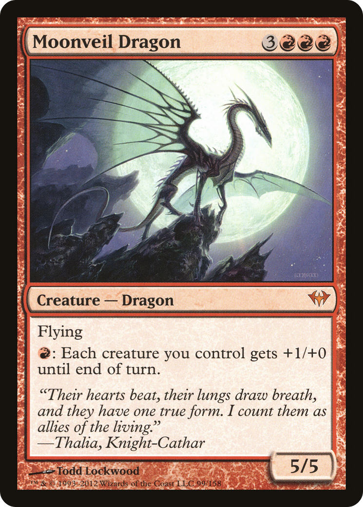Moonveil Dragon (DKA-099) - Dark Ascension Foil