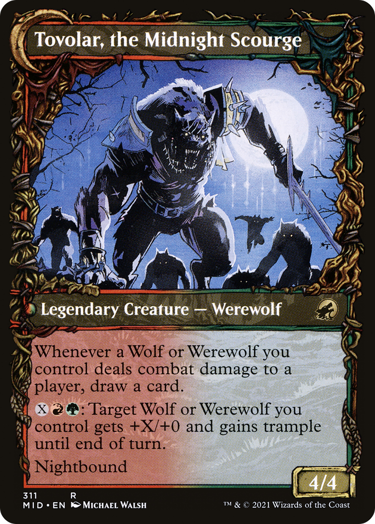 Tovolar, Dire Overlord (Showcase) (MID-311) - Innistrad: Midnight Hunt: (Showcase, Double Faced Transform) Foil