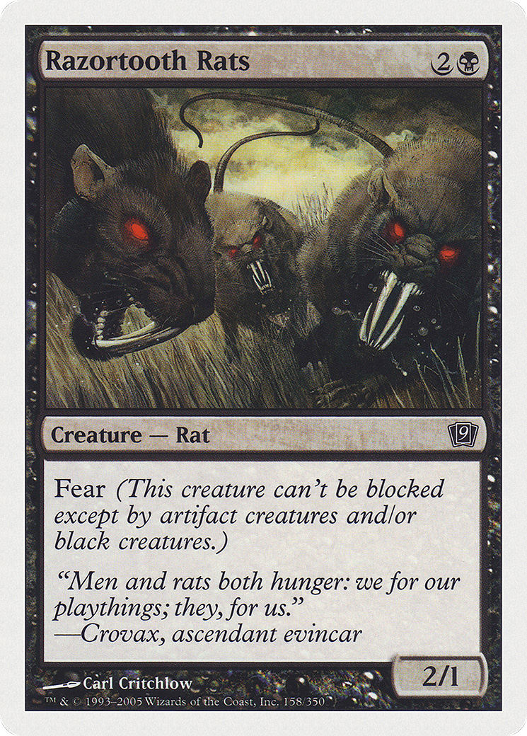 Razortooth Rats (9ED-158) - 9th Edition Foil