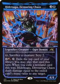 Hidetsugu, Devouring Chaos (Neon Blue) (NEO-431) - Kamigawa: Neon Dynasty: (Showcase) Foil
