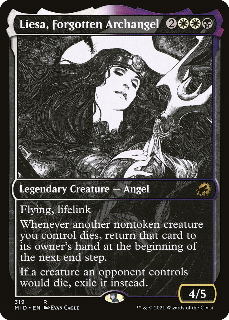 Liesa, Forgotten Archangel (Showcase) (MID-319) - Innistrad: Midnight Hunt: (Showcase) Foil
