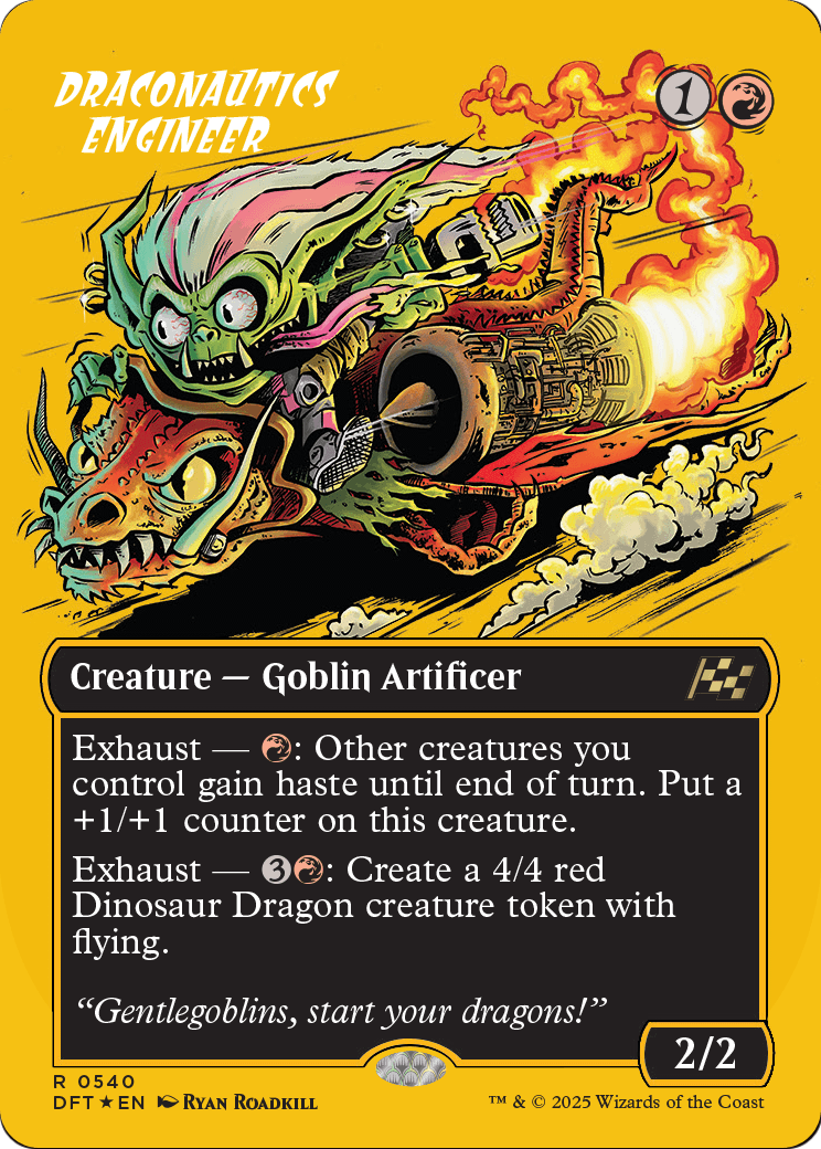 Draconautics Engineer (Borderless) (First-Place Foil) (DFT-540) - Aetherdrift Foil