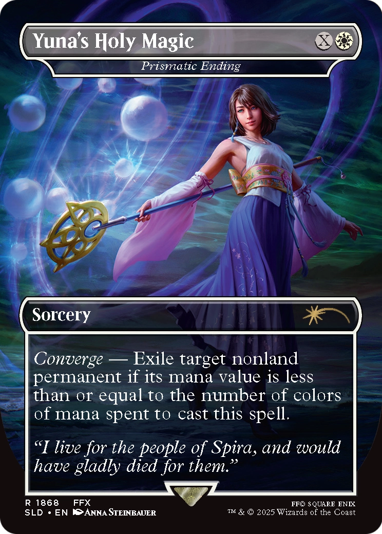 Yuna's Holy Magic - Prismatic Ending (SLD-1868) - Secret Lair Drop / Yuna's Holy Magic (Borderless)