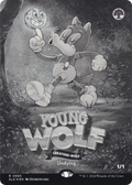 Young Wolf (Black & White Foil) (SLD-885) - Secret Lair Drop (Borderless) Foil
