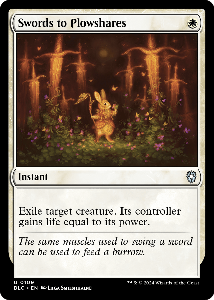 Swords to Plowshares (BLC-109) - Bloomburrow Commander