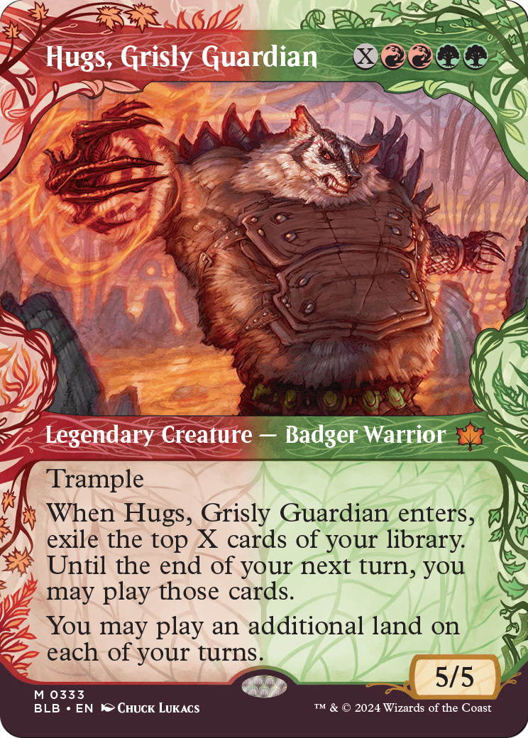 Hugs, Grisly Guardian (Showcase) (BLB-333) - Bloomburrow: (Showcase) (Borderless)