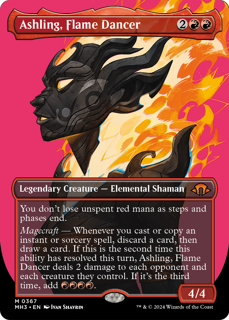 Ashling, Flame Dancer (Borderless) (MH3-367) - Modern Horizons 3 Foil