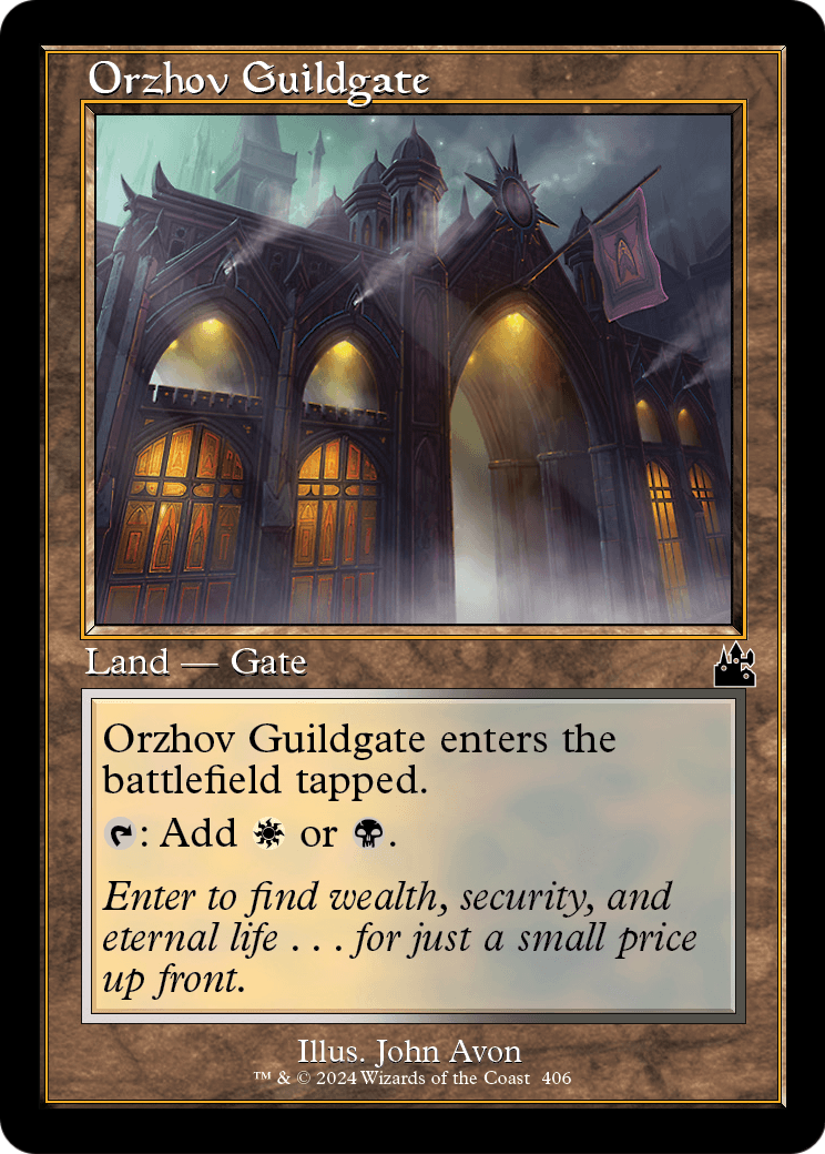 Orzhov Guildgate (Retro Frame) (RVR-406) - Ravnica Remastered Foil