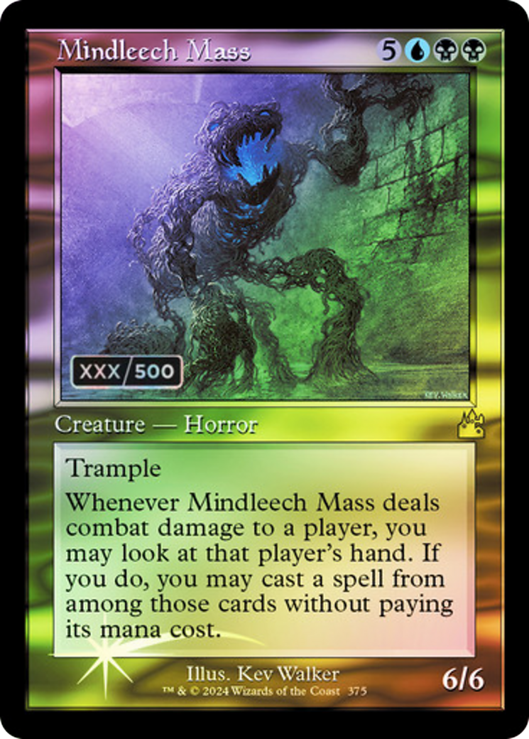 Mindleech Mass (Retro Frame) (Serial Numbered) (RVR-375) - Ravnica Remastered Foil