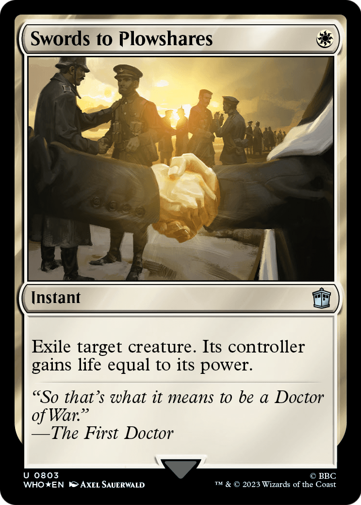 Swords to Plowshares (Surge Foil) (WHO-803) - Doctor Who Foil