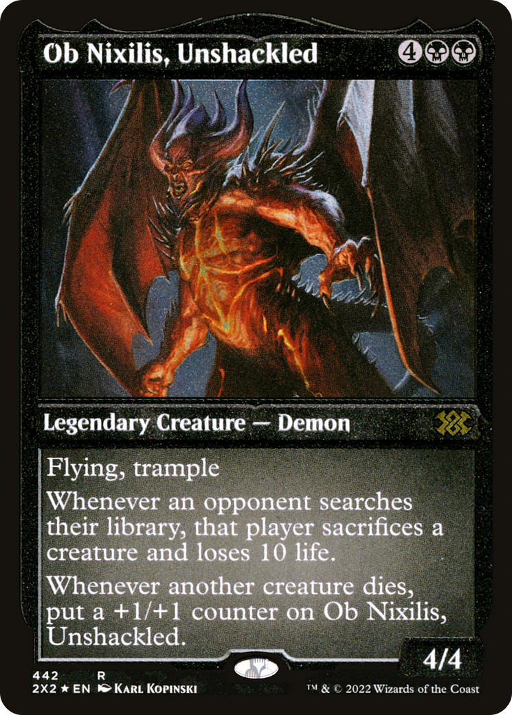 Ob Nixilis, Unshackled (Foil Etched) (2X2-442) - Double Masters 2022 Foil