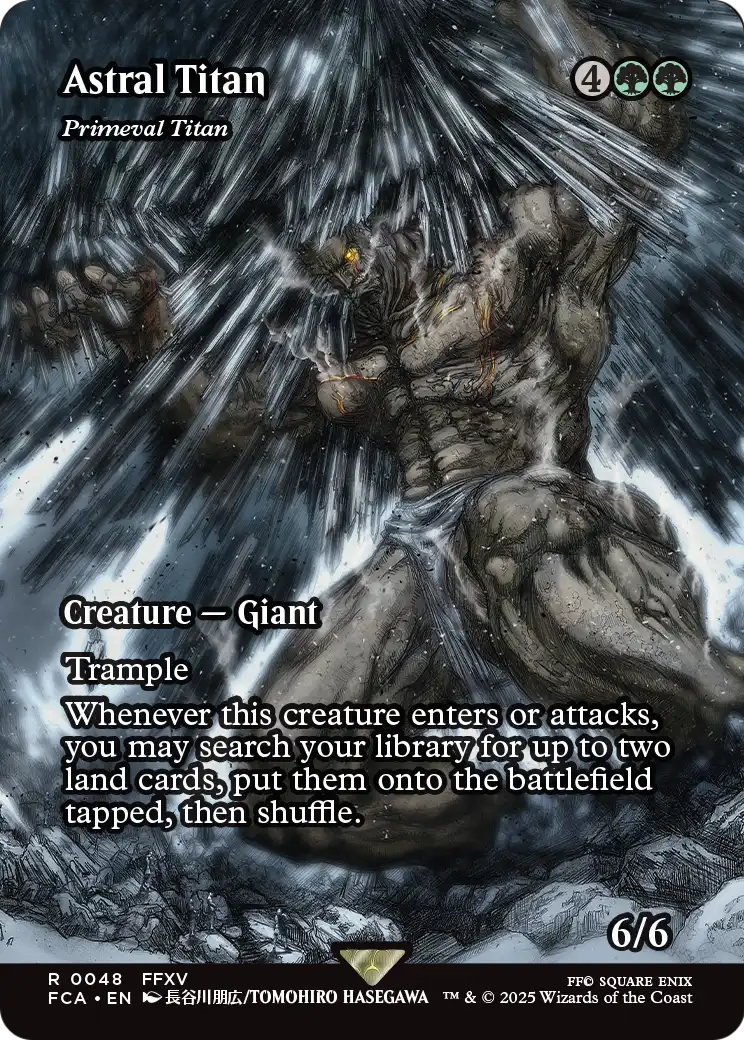 Astral Titan - Primeval Titan (Showcase) (FCA-048) - FINAL FANTASY: Through the Ages / Astral Titan (Borderless) Foil