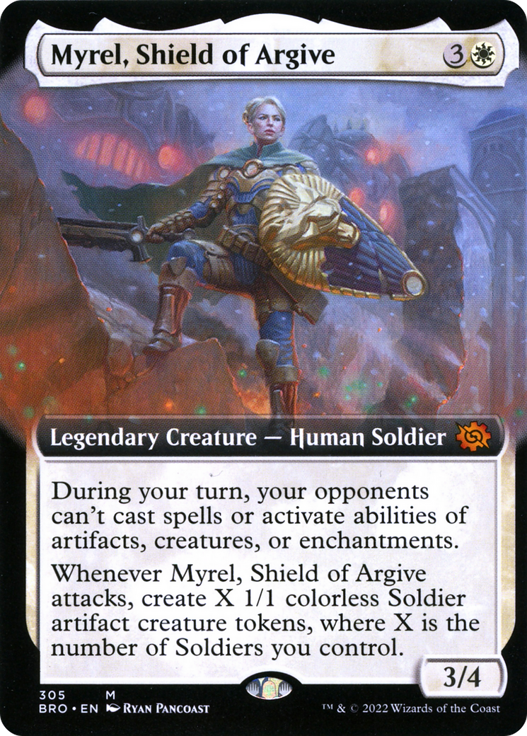 Myrel, Shield of Argive (Extended Art) (BRO-305) - The Brothers' War: (Extended Art) Foil
