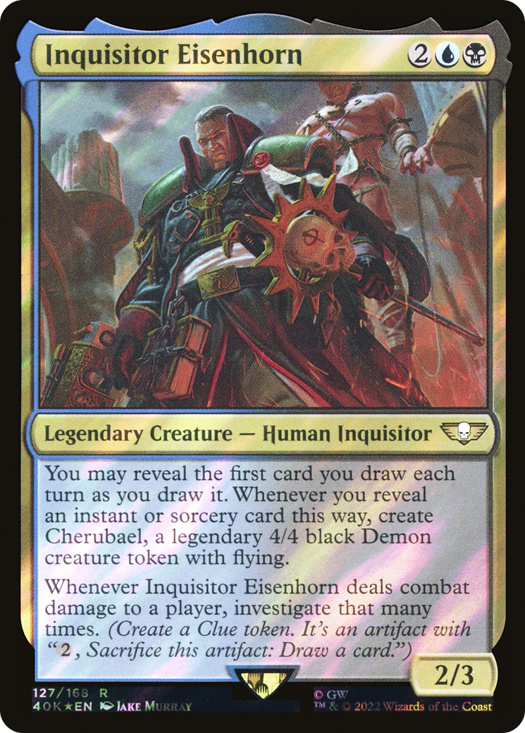 Inquisitor Eisenhorn (Surge Foil) (40K-127) - Warhammer 40,000 Commander Foil
