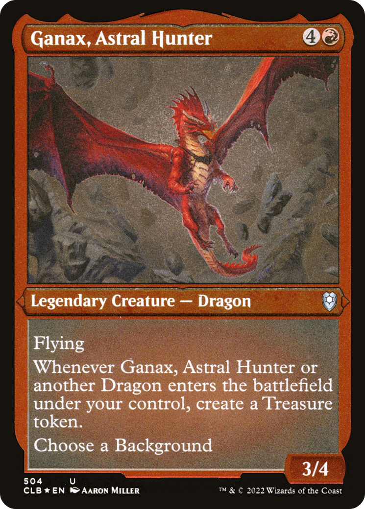 Ganax, Astral Hunter (Foil Etched) (CLB-504) - Commander Legends: Battle for Baldur's Gate Foil