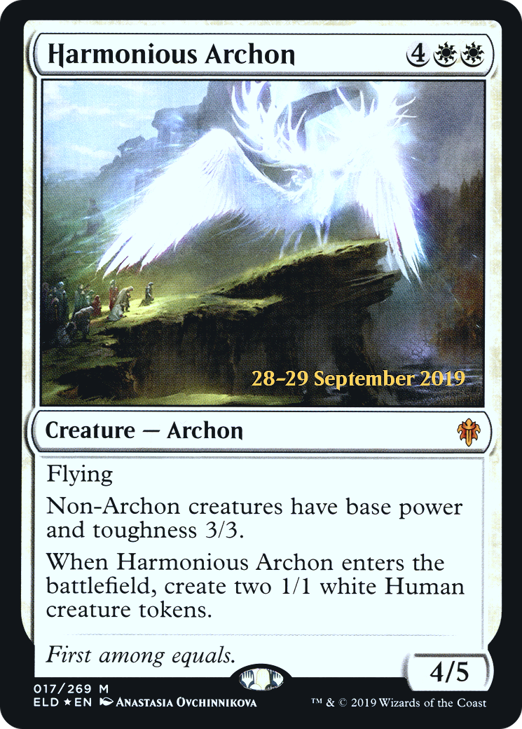 Harmonious Archon (PRE-17S) - Throne of Eldraine Promos Foil