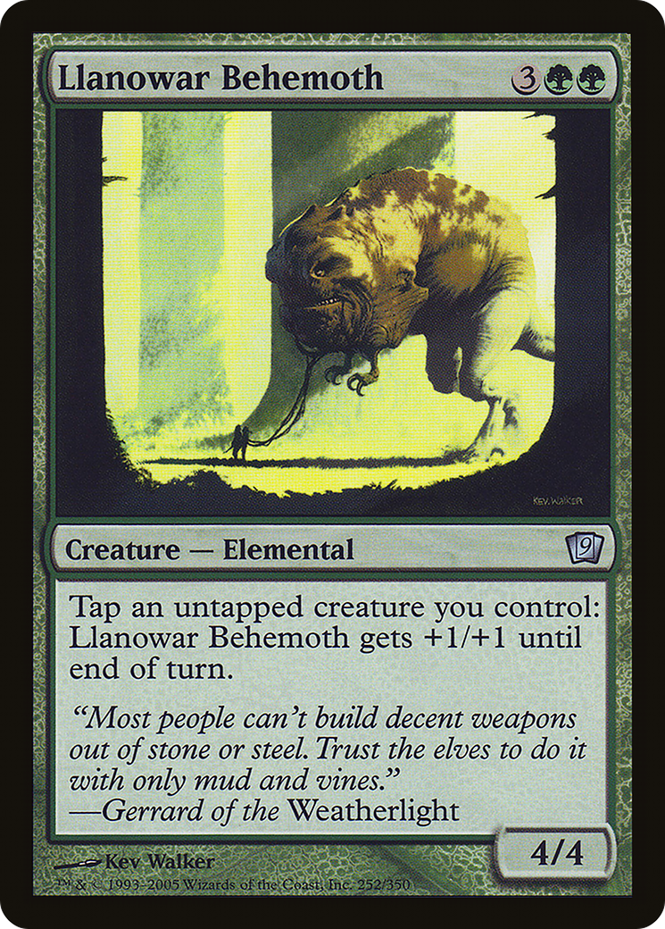 Llanowar Behemoth (9ED-252) - 9th Edition Foil