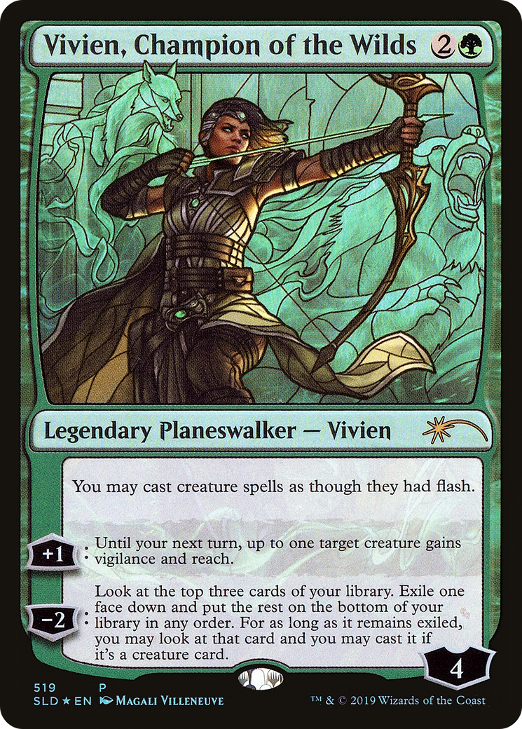 Vivien, Champion of the Wilds (Stained Glass) (SLD-519) - Secret Lair Drop Foil