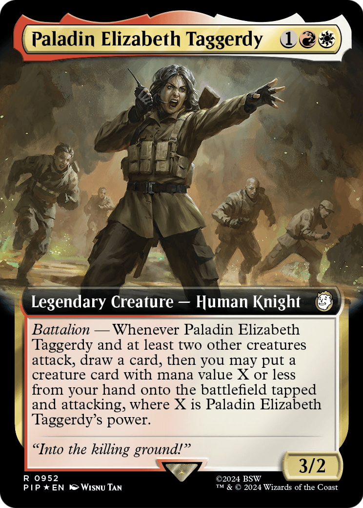 Paladin Elizabeth Taggerdy (Extended Art) (Surge Foil) (PIP-952) - Fallout: (Extended Art) Foil