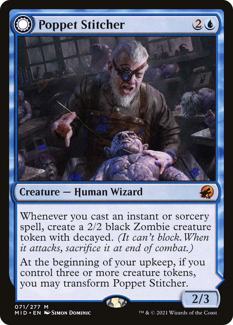 Poppet Stitcher (MID-071) - Innistrad: Midnight Hunt: (Double Faced Transform) Foil