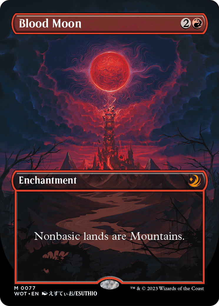 Blood Moon (Anime Borderless) (WOT-077) - Wilds of Eldraine: Enchanting Tales Foil