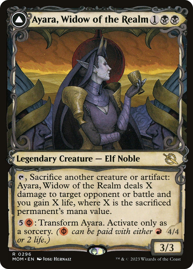 Ayara, Widow of the Realm (Showcase) (MOM-296) - March of the Machine: (Showcase)