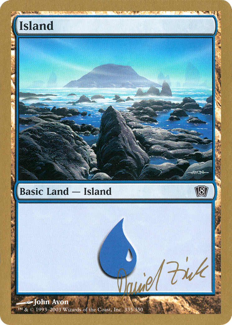 Island (335) - 2003 Daniel Zink (8ED) (WCD-) - World Championship Decks 2003