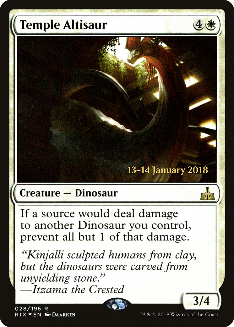 Temple Altisaur (PRE-28S) - Rivals of Ixalan Promos Foil