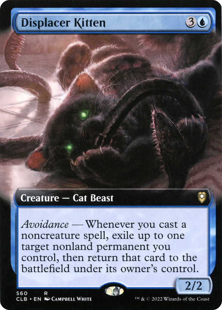 Displacer Kitten (Extended Art) (CLB-560) - Commander Legends: Battle for Baldur's Gate: (Extended Art) Foil