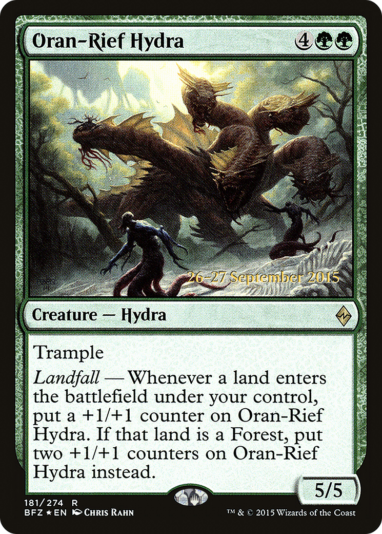 Oran-Rief Hydra (PRE-181S) - Battle for Zendikar Promos Foil