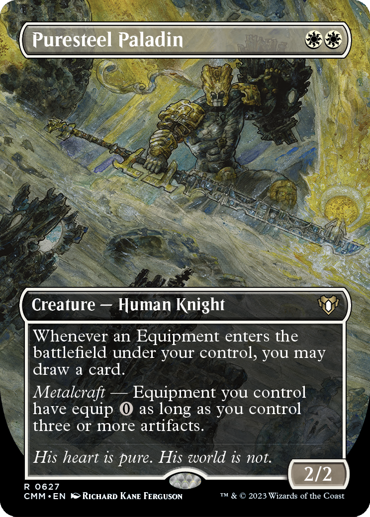 Puresteel Paladin (Borderless) (CMM-627) - Commander Masters