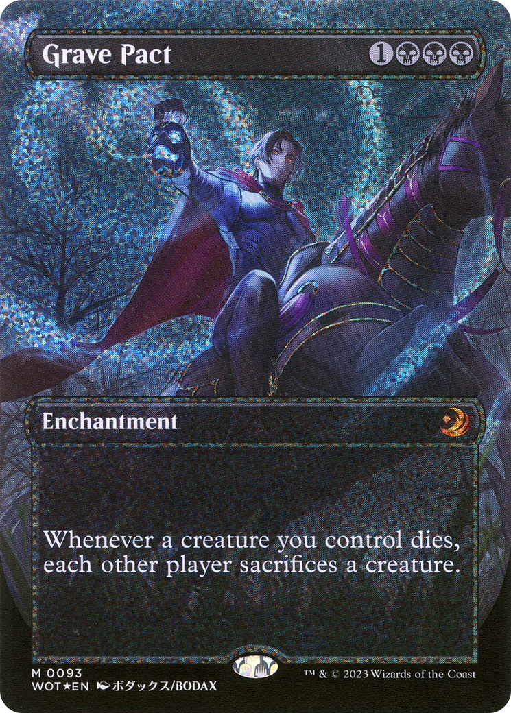 Grave Pact (Anime Borderless) (Confetti Foil) (WOT-093) - Wilds of Eldraine: Enchanting Tales Foil