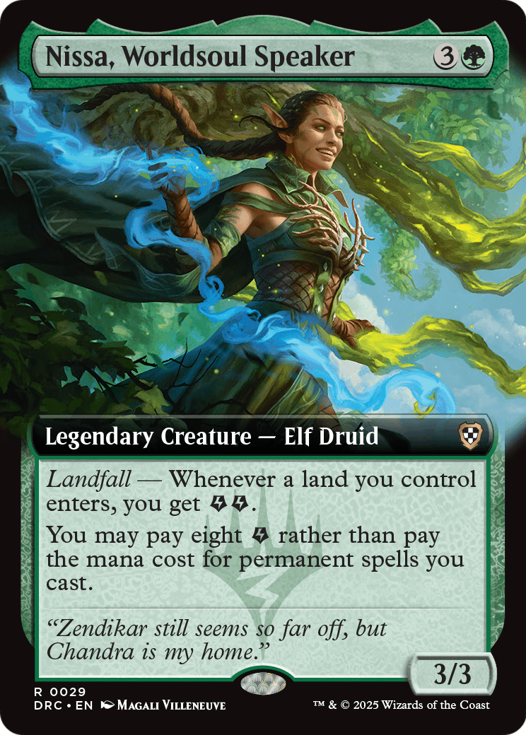 Nissa, Worldsoul Speaker (Extended Art) (DRC-029) - Commander: Aetherdrift: (Extended Art)