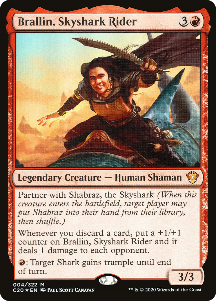 Brallin, Skyshark Rider (C20-004) - Commander 2020