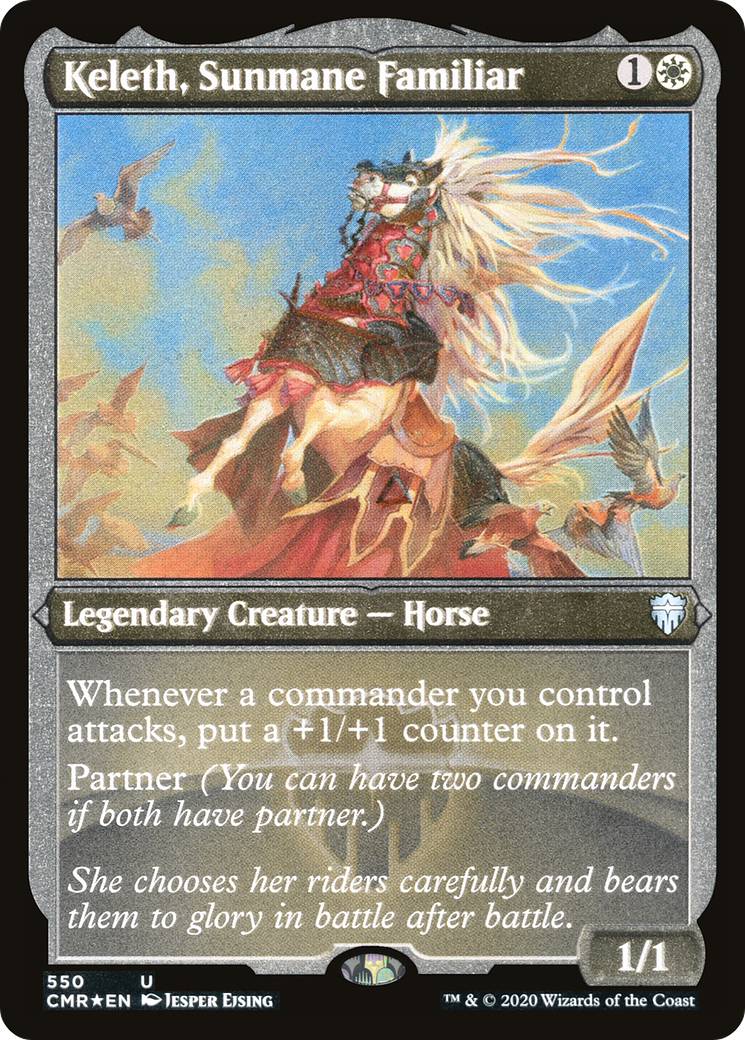 Keleth, Sunmane Familiar (Foil Etched) (CMR-550) - Commander Legends Foil