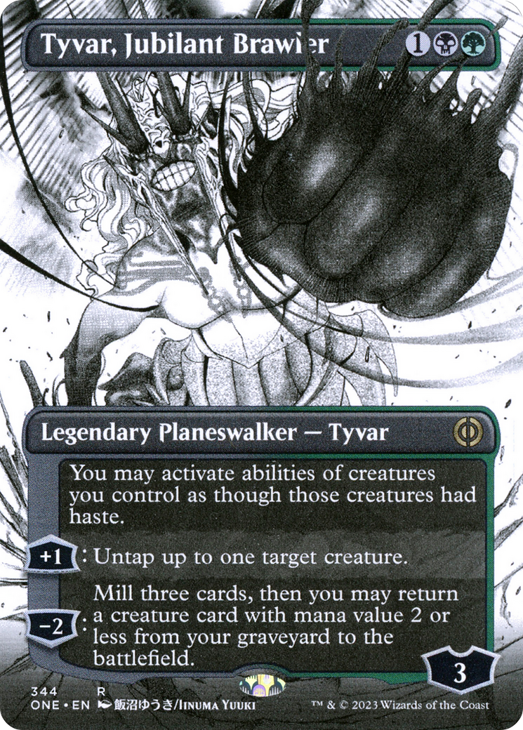 Tyvar, Jubilant Brawler (Borderless) (ONE-344) - Phyrexia: All Will Be One: (Showcase)