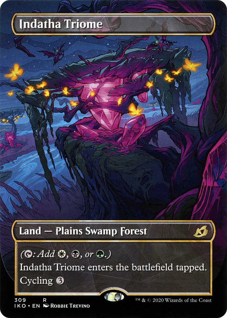 Indatha Triome (Showcase) (IKO-309) - Ikoria: Lair of Behemoths: (Showcase) (Borderless) Foil
