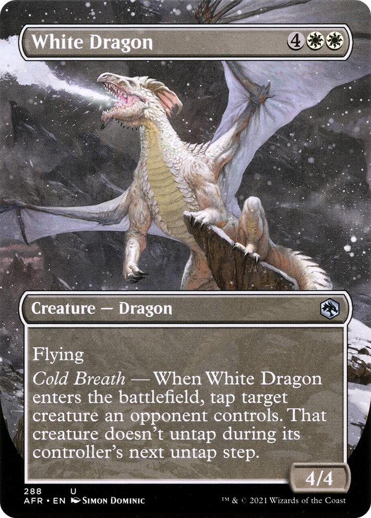 White Dragon (Borderless) (AFR-288) - Adventures in the Forgotten Realms Foil