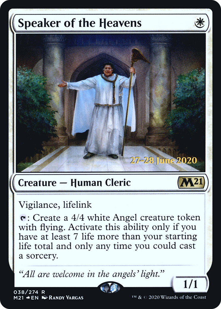 Speaker of the Heavens (PRE-38S) - Core Set 2021 Promos Foil