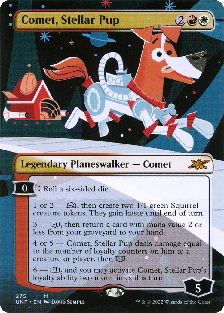 Comet, Stellar Pup (Borderless) (UNF-275) - Unfinity: (Showcase) Foil