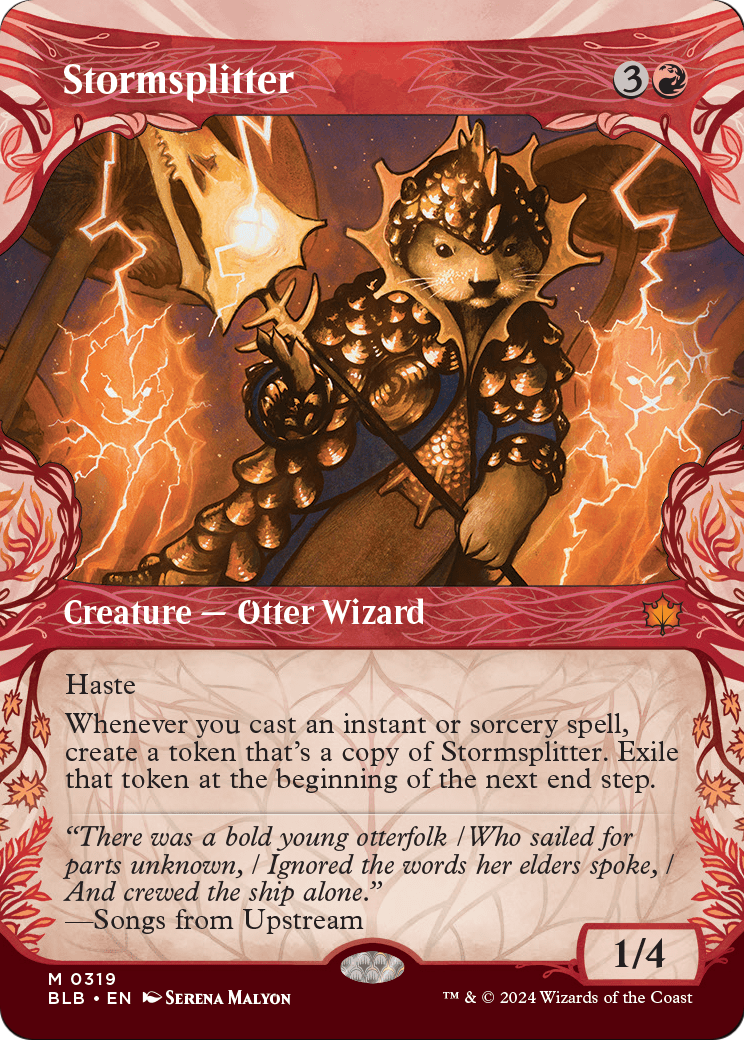 Stormsplitter (Showcase) (BLB-319) - Bloomburrow: (Showcase) (Borderless) Foil