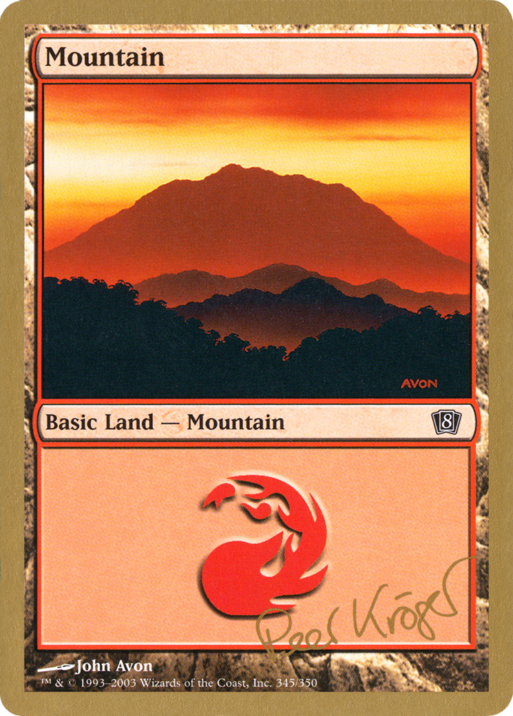 Mountain (345) - 2003 Peer Kroger (8ED) (WCD-) - World Championship Decks 2003