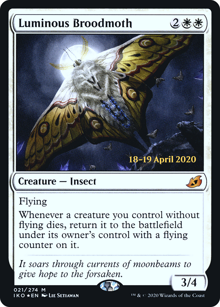 Luminous Broodmoth (PRE-21S) - Ikoria: Lair of Behemoths Promos Foil