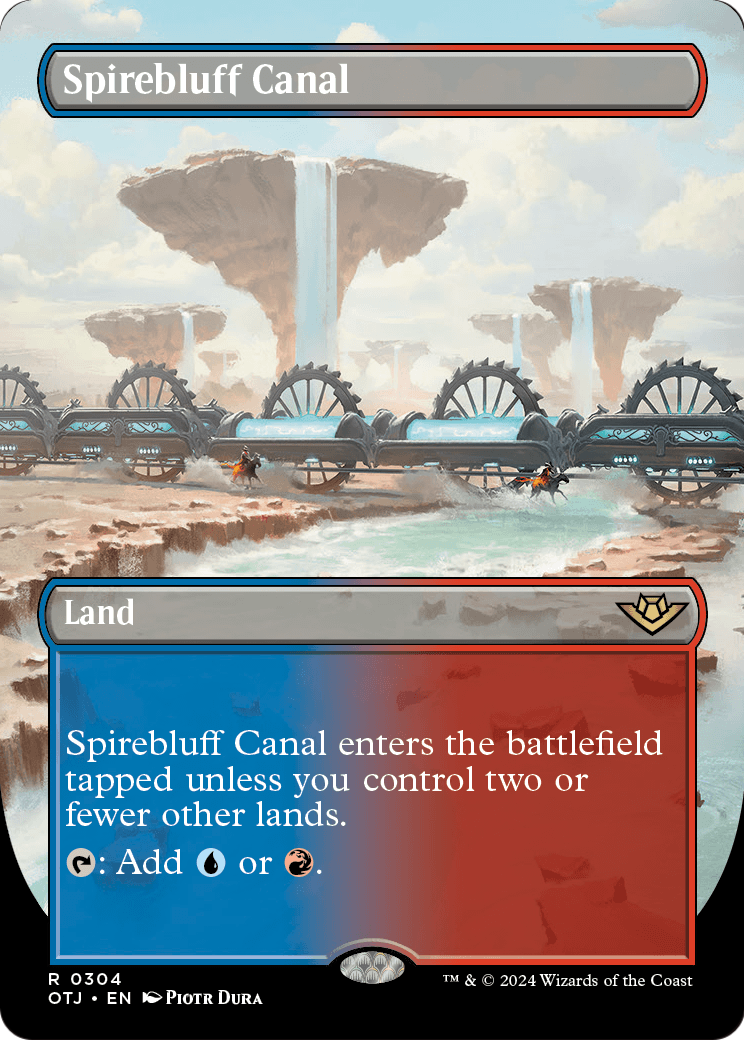 Spirebluff Canal (Borderless) (OTJ-304) - Outlaws of Thunder Junction Foil