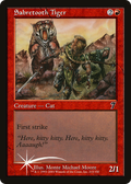 Sabretooth Tiger (7ED-215★) - 7th Edition Foil
