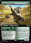 Brightcap Badger (Extended Art) (BLC-062) - Bloomburrow Commander: (Extended Art)
