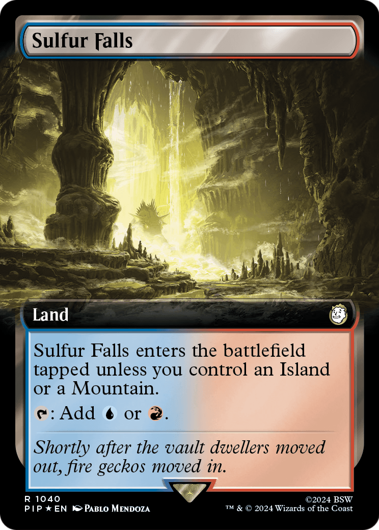 Sulfur Falls (Extended Art) (Surge Foil) (PIP-1040) - Fallout: (Extended Art) Foil