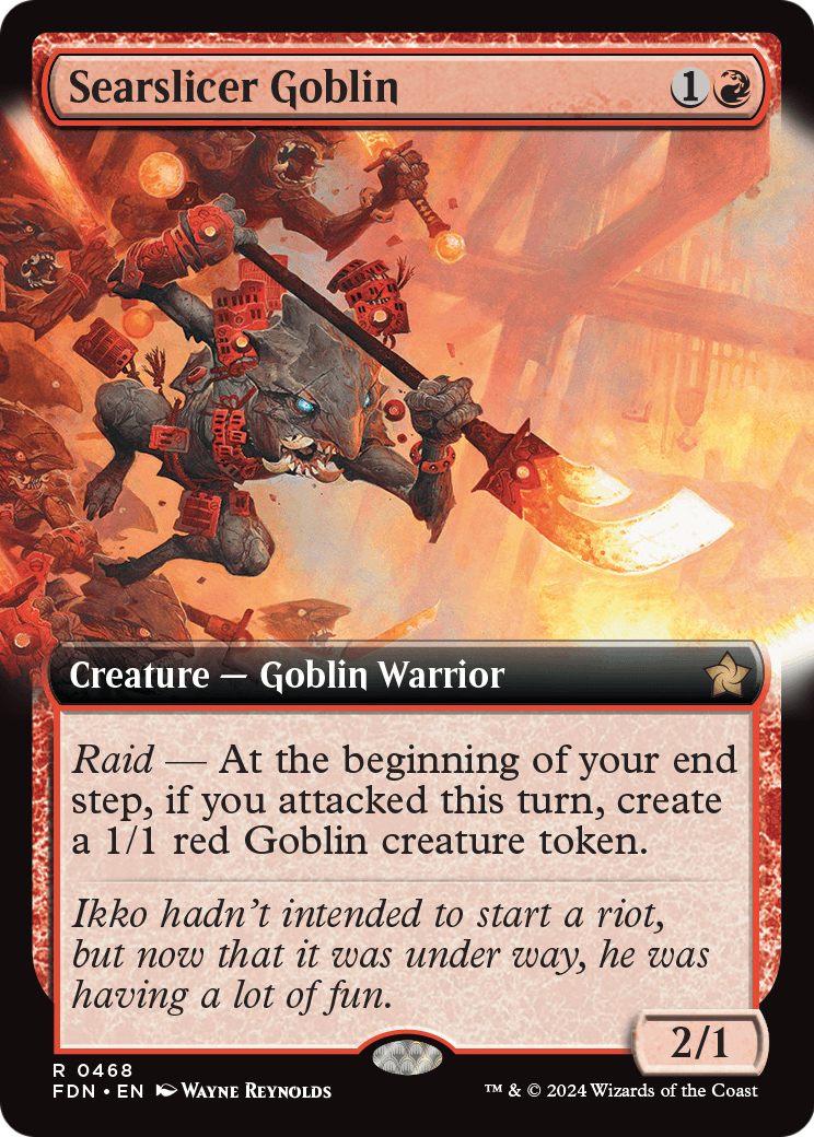 Searslicer Goblin (Extended Art) (FDN-468) - Foundations: (Extended Art) Foil